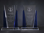 Two stunning glass awards