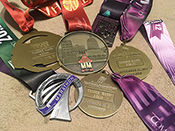 Custom-engraved marathon medals