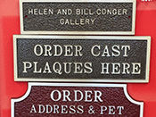 Bench plaques and signs